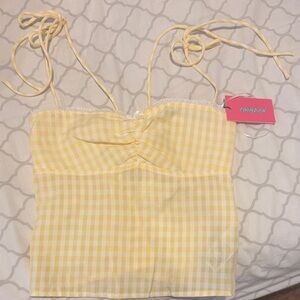 Edikted Yellow Gingham Camisole